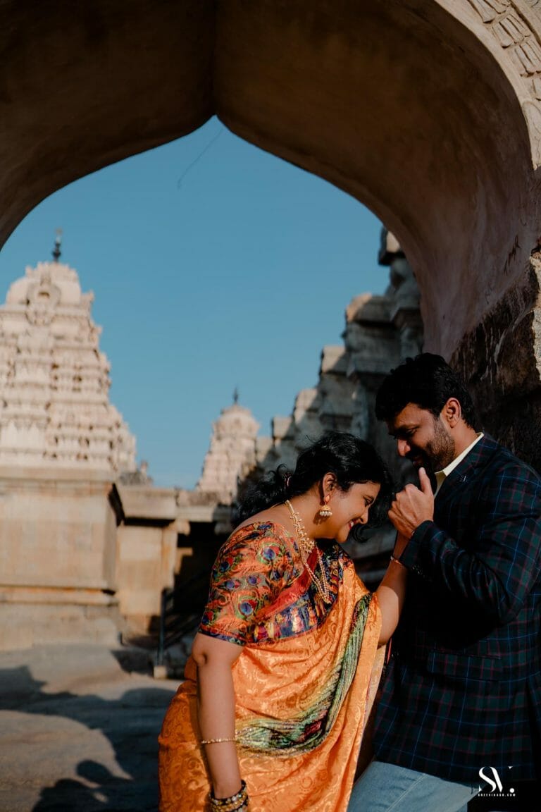 Sravanti & Harinath | Pre Wedding Lepakshi Nandi Temple | Bangalore - photograph 17