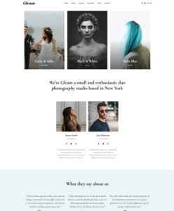 landing gleam photography theme 7